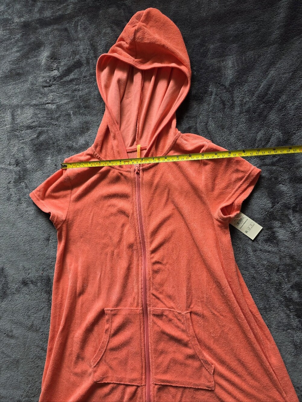 Wonder Nation Girl's Terry Cover Up beach pool zip closure robe size XL, UPF 50+ - Picture 8 of 10